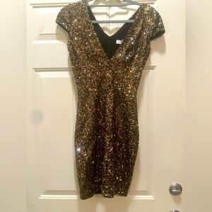 Sexy Dress The Population mini sequin cocktail dress.  Size small.  Worn once.